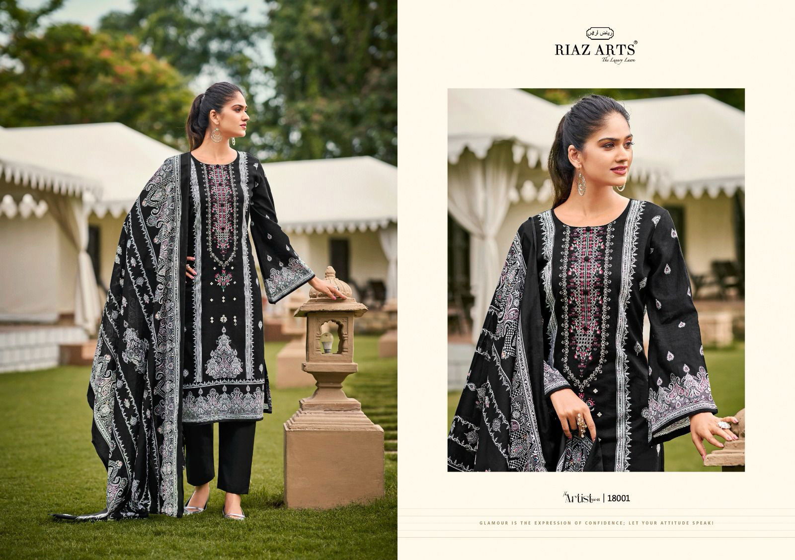 Arts The Artist Vol 5  by Riaz Digital Printed Dress Material Collection